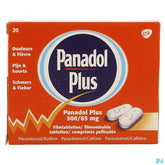 Panadol Plus 500mg/65mg Comp Pell 20 New